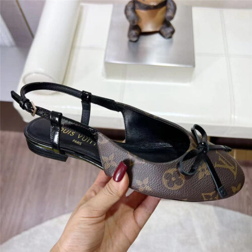 High Quality Luxury Louis Vuitton Flat Back Sandals alternate view