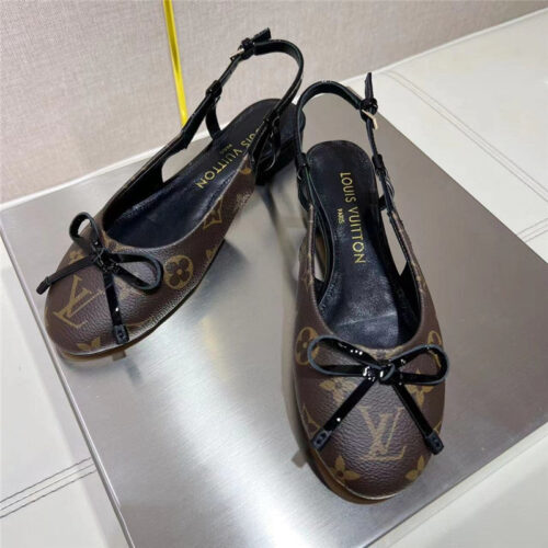 High Quality Luxury Louis Vuitton Flat Back Sandals