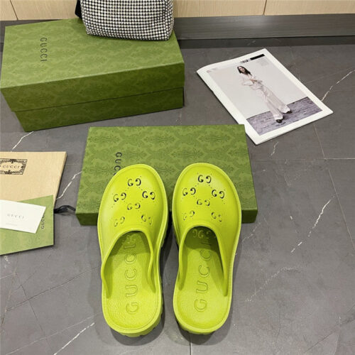 High Quality Luxury Gucci Thick Bottom Hole Slippers – Style 15123 product detail