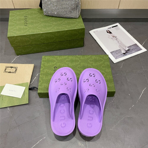 High Quality Luxury Gucci Thick Bottom Hole Slippers – Style 47891 product detail