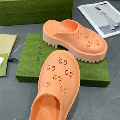 High Quality Luxury Gucci Thick Bottom Hole Slippers product detail