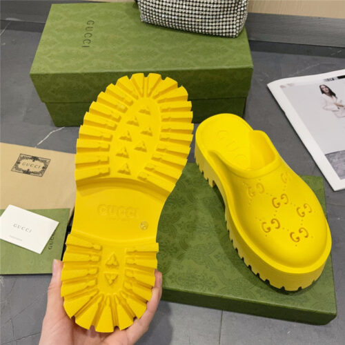 High Quality Luxury Gucci Thick Bottom Hole Slippers – Style 82899 product detail