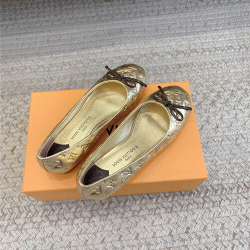 High Quality Luxury Louis Vuitton Nina Flat Bottom Bowknot Shoes – Style 96067 product detail