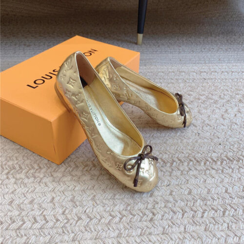 High Quality Luxury Louis Vuitton Nina Flat Bottom Bowknot Shoes – Style 96067 alternate view