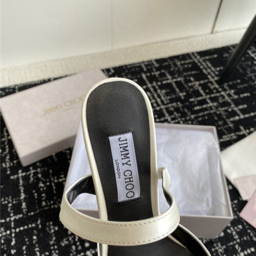 High Quality Luxury Jimmy Choo Square Buckle Drill Point Half Drag – Style 43799 product detail