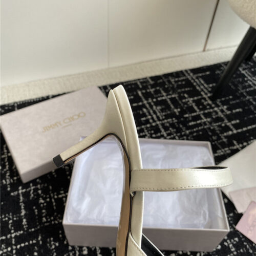 High Quality Luxury Jimmy Choo Square Buckle Drill Point Half Drag – Style 43799 product detail