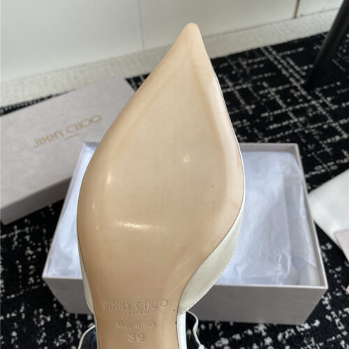 High Quality Luxury Jimmy Choo Square Buckle Drill Point Half Drag – Style 43799 product detail