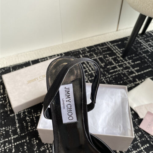 High Quality Luxury Jimmy Choo Square Buckle Drill Point Half Drag – Style 05335 product detail