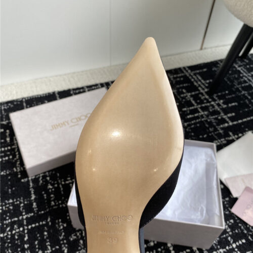 High Quality Luxury Jimmy Choo Square Buckle Drill Point Half Drag – Style 05335 product detail