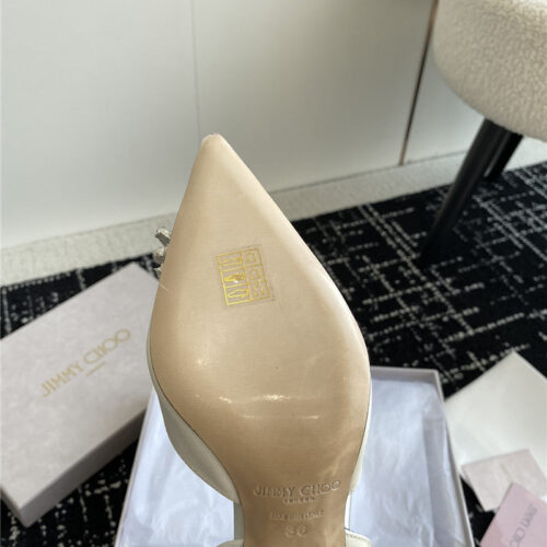 High Quality Luxury Jimmy Choo Square Buckle Drill Point Half Drag – Style 70263 product detail