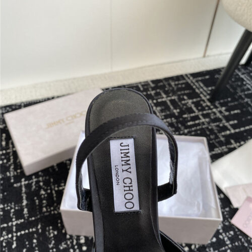 High Quality Luxury Jimmy Choo Square Buckle Drill Point Half Drag – Style 28407 product detail