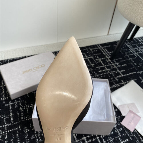 High Quality Luxury Jimmy Choo Square Buckle Drill Point Half Drag – Style 28407 product detail
