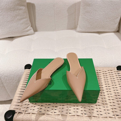 High Quality Luxury Bottega Veneta V-Collar Pointy Toe Slides – Style 88358 product detail