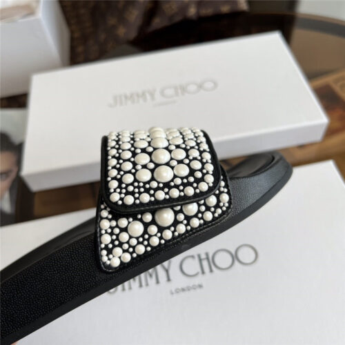 High Quality Luxury Jimmy Choo Fitz Pearl Slides product detail