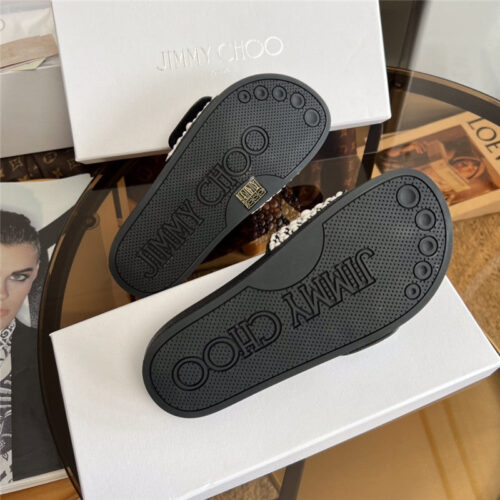High Quality Luxury Jimmy Choo Fitz Pearl Slides product detail