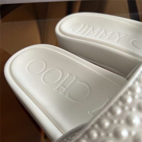 High Quality Luxury Jimmy Choo Fitz Pearl Slides – Style 02135 product detail