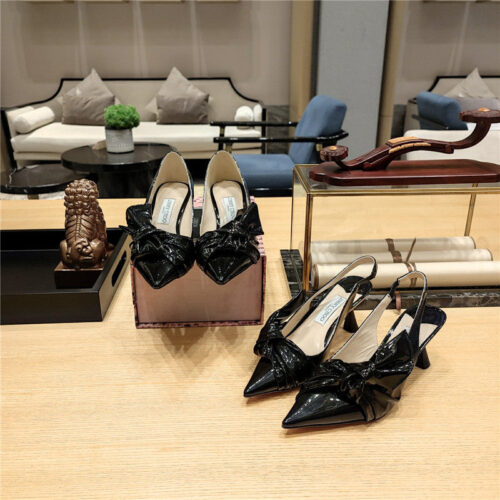 High Quality Luxury Jimmy Choo Ruffled Knot Wrinkled Sandals – Style 97559 product detail