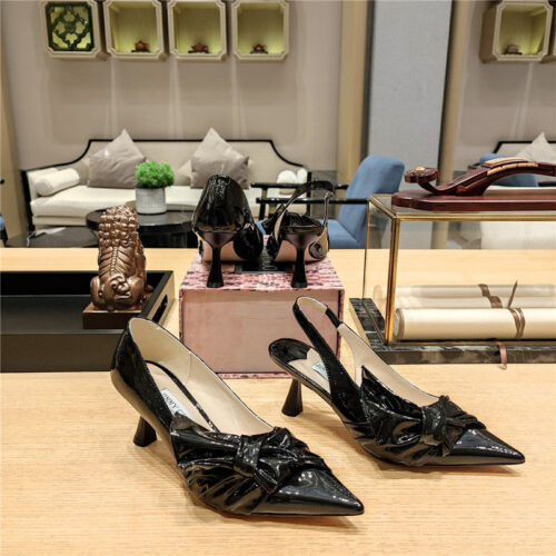 High Quality Luxury Jimmy Choo Ruffled Knot Wrinkled Sandals – Style 97559 product detail