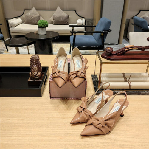 High Quality Luxury Jimmy Choo Ruffled Knot Wrinkled Sandals – Style 49527 alternate view