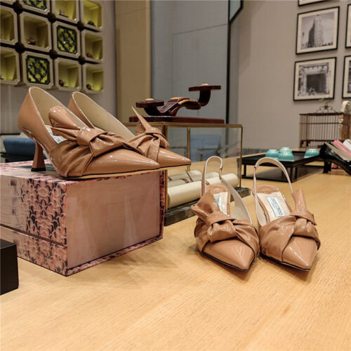 High Quality Luxury Jimmy Choo Ruffled Knot Wrinkled Sandals – Style 49527 product detail