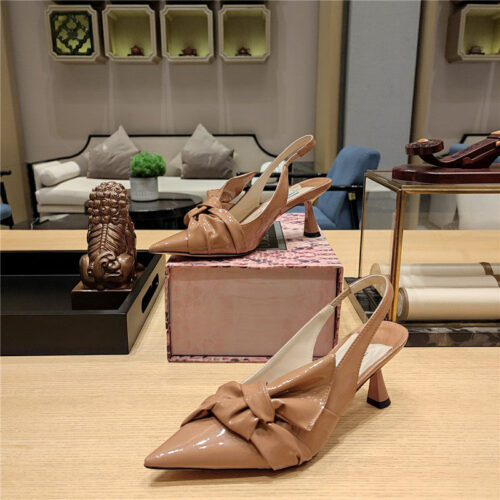 High Quality Luxury Jimmy Choo Ruffled Knot Wrinkled Sandals – Style 49527 product detail
