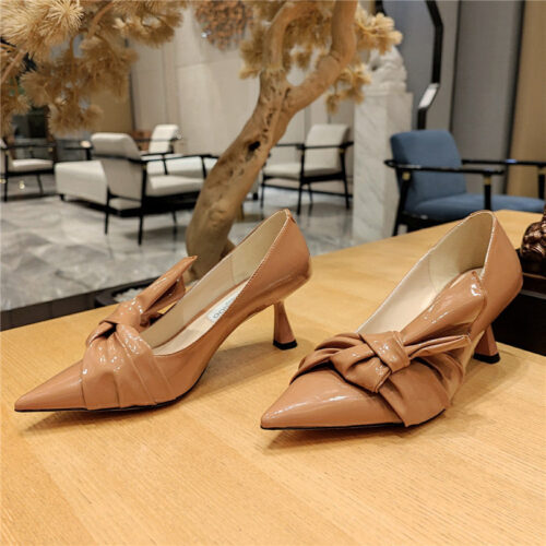 High Quality Luxury Jimmy Choo Ruffled Knot Wrinkled Sandals – Style 49527