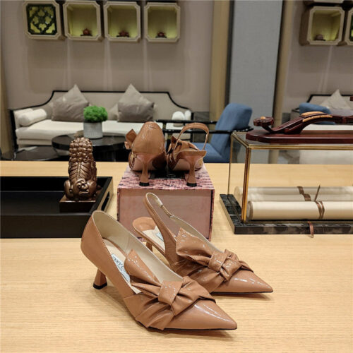 High Quality Luxury Jimmy Choo Ruffled Knot Wrinkled Sandals – Style 49527 product detail