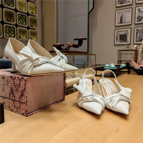 High Quality Luxury Jimmy Choo Ruffled Knot Wrinkled Sandals product detail