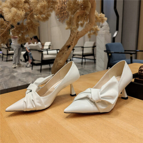 High Quality Luxury Jimmy Choo Ruffled Knot Wrinkled Sandals