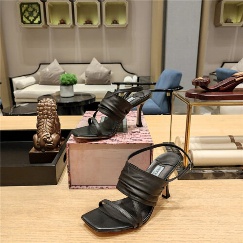 High Quality Luxury Jimmy Choo High Heel Square Toe Sandals – Style 01719
