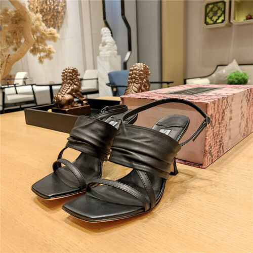 High Quality Luxury Jimmy Choo High Heel Square Toe Sandals – Style 01719 product detail