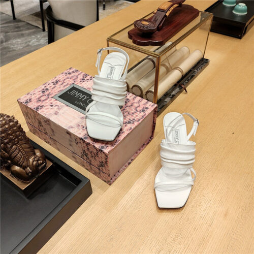 High Quality Luxury Jimmy Choo High Heel Square Toe Sandals product detail