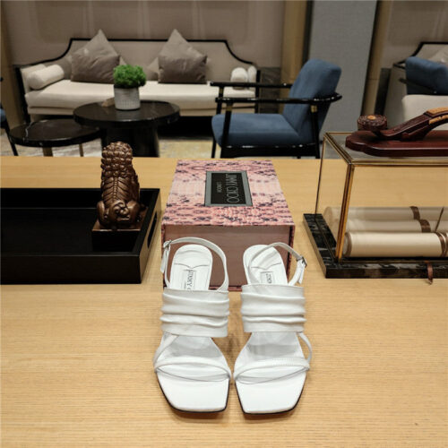 High Quality Luxury Jimmy Choo High Heel Square Toe Sandals product detail