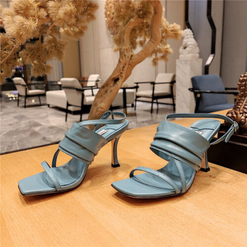 High Quality Luxury Jimmy Choo High Heel Square Toe Sandals – Style 05655