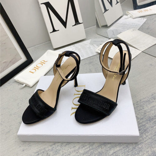 High Quality Luxury Dior Fashion Embroidered Hot Diamond High-Heeled Sandals – Style 79782 alternate view