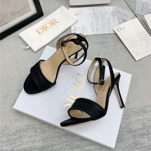 High Quality Luxury Dior Fashion Embroidered Hot Diamond High-Heeled Sandals – Style 79782 product detail