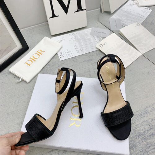 High Quality Luxury Dior Fashion Embroidered Hot Diamond High-Heeled Sandals – Style 79782 product detail