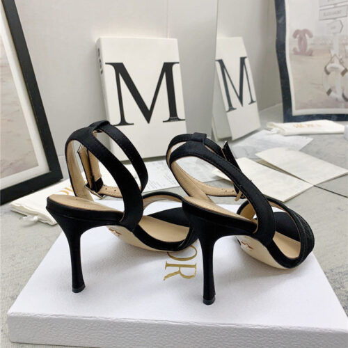 High Quality Luxury Dior Fashion Embroidered Hot Diamond High-Heeled Sandals – Style 79782 product detail