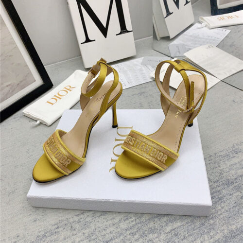 High Quality Luxury Dior Fashion Embroidered Hot Diamond High-Heeled Sandals – Style 10854 alternate view