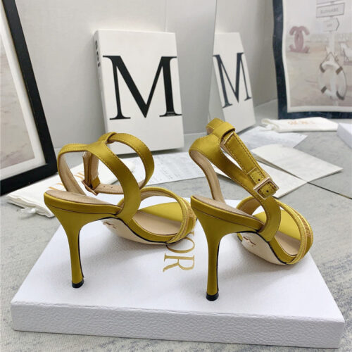 High Quality Luxury Dior Fashion Embroidered Hot Diamond High-Heeled Sandals – Style 10854 product detail