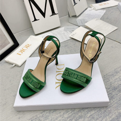 High Quality Luxury Dior Fashion Embroidered Hot Diamond High-Heeled Sandals – Style 09158 alternate view