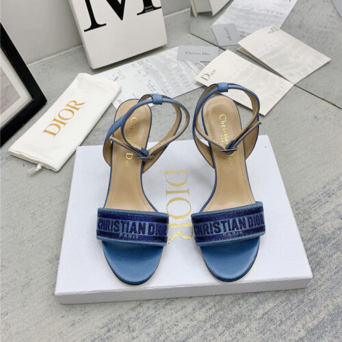 High Quality Luxury Dior Fashion Embroidered Hot Diamond High-Heeled Sandals – Style 38534 product detail