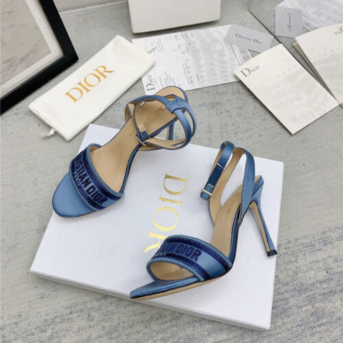 High Quality Luxury Dior Fashion Embroidered Hot Diamond High-Heeled Sandals – Style 38534 product detail