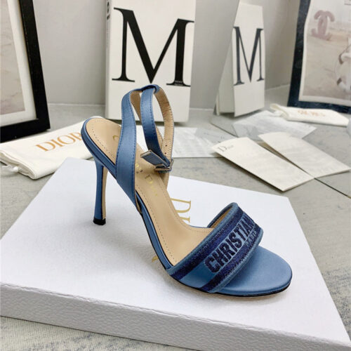 High Quality Luxury Dior Fashion Embroidered Hot Diamond High-Heeled Sandals – Style 38534 product detail