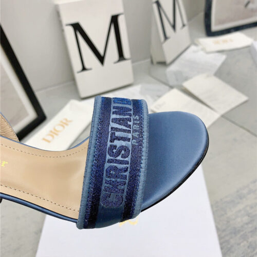 High Quality Luxury Dior Fashion Embroidered Hot Diamond High-Heeled Sandals – Style 38534 product detail