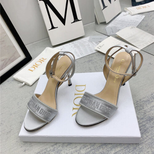 High Quality Luxury Dior Fashion Embroidered Hot Diamond High-Heeled Sandals alternate view