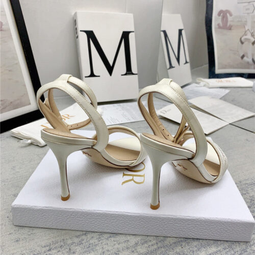 High Quality Luxury Dior Fashion Embroidered Hot Diamond High-Heeled Sandals – Style 02374 product detail