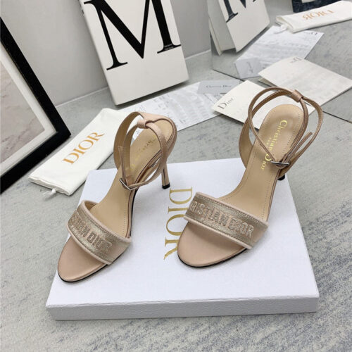 High Quality Luxury Dior Fashion Embroidered Hot Diamond High-Heeled Sandals – Style 66214 alternate view