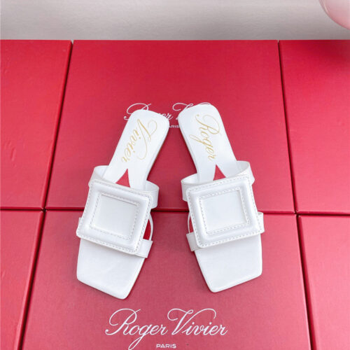 High Quality Luxury Roger Vivier Embroidered Buckle Mules – Style 27572 alternate view