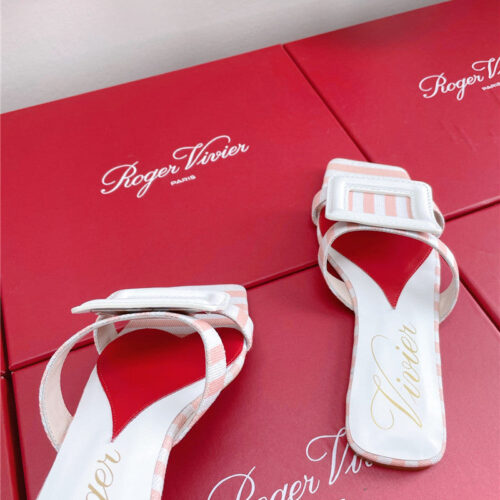 High Quality Luxury Roger Vivier Embroidered Buckle Mules – Style 88020 product detail
